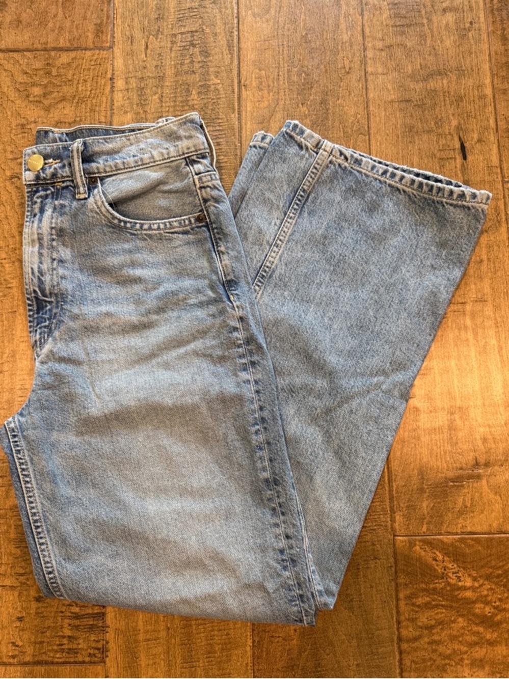 AllSaints Light Blue Straight-Leg Men's Jeans